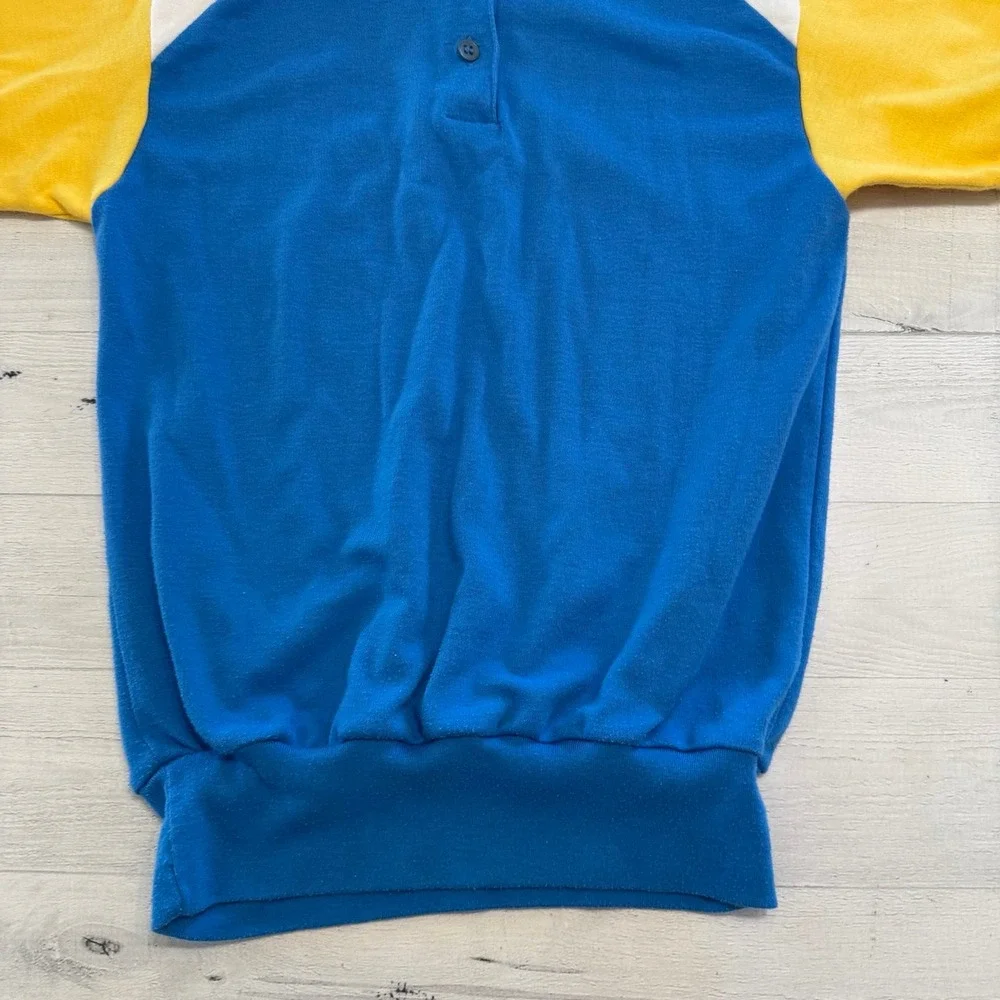 Vintage‎ boys red yellow blue colorblock polo shirt